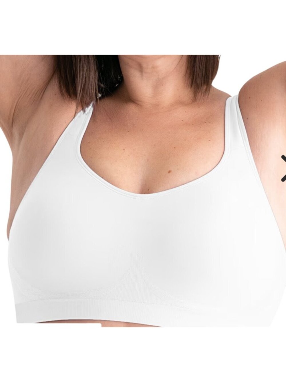 Truekind® Daily Comfort Wirefree Shaper Bra White Sz SM 10022